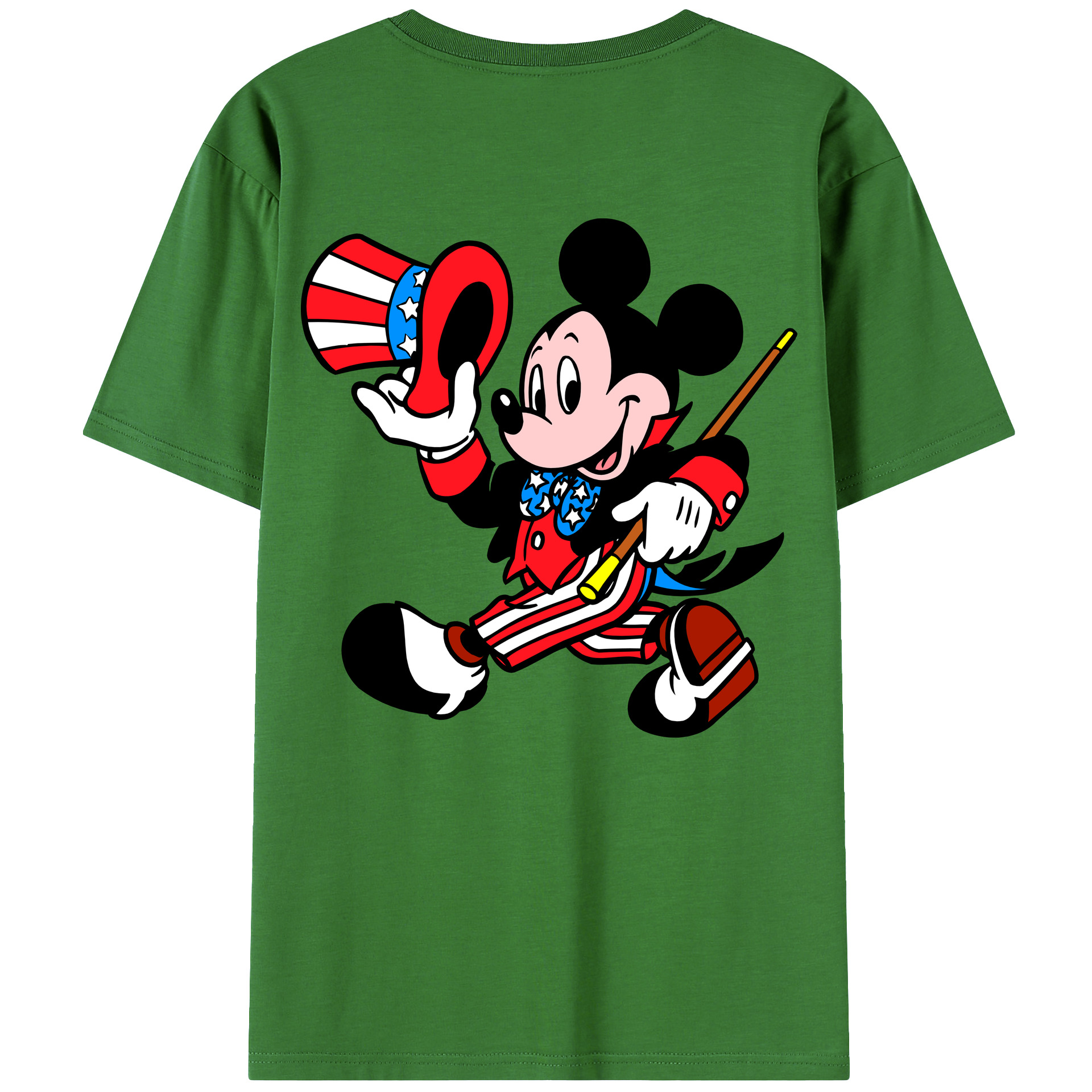 （画像用） ミッキーマウス Mickey Mouse レディース半袖Tシャツ(バックプリント)